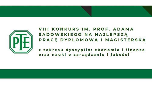 Konkurs na najlepszą pracę dyplomową i magisterską organizowany przez Polskie Towarzystwo Ekonomiczne Oddział w Białymstoku