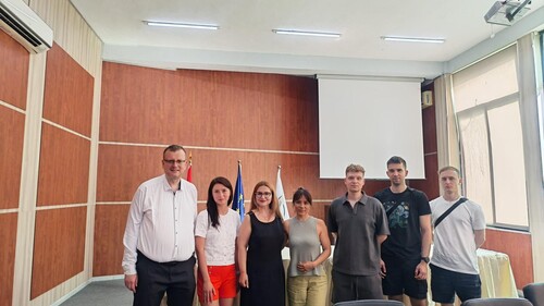 Students and staff visit Alexander Moisiu University in Albania under the Erasmus+ programme.