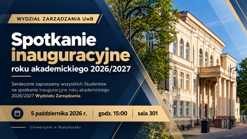 Spotkanie inauguracyjne roku akademickiego 2026/2027
