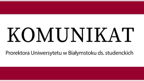 Dom Studenta UwB - harmonogram czynności na rok akademicki 2024/2025