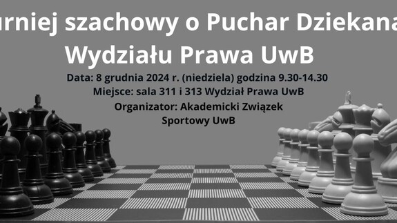 Turniej szachowy o "Puchar Dziekana Wydziału Prawa Uniwersytetu w Białymstoku"