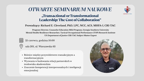 Zapraszamy na OTWARTE SEMINARIUM NAUKOWE!